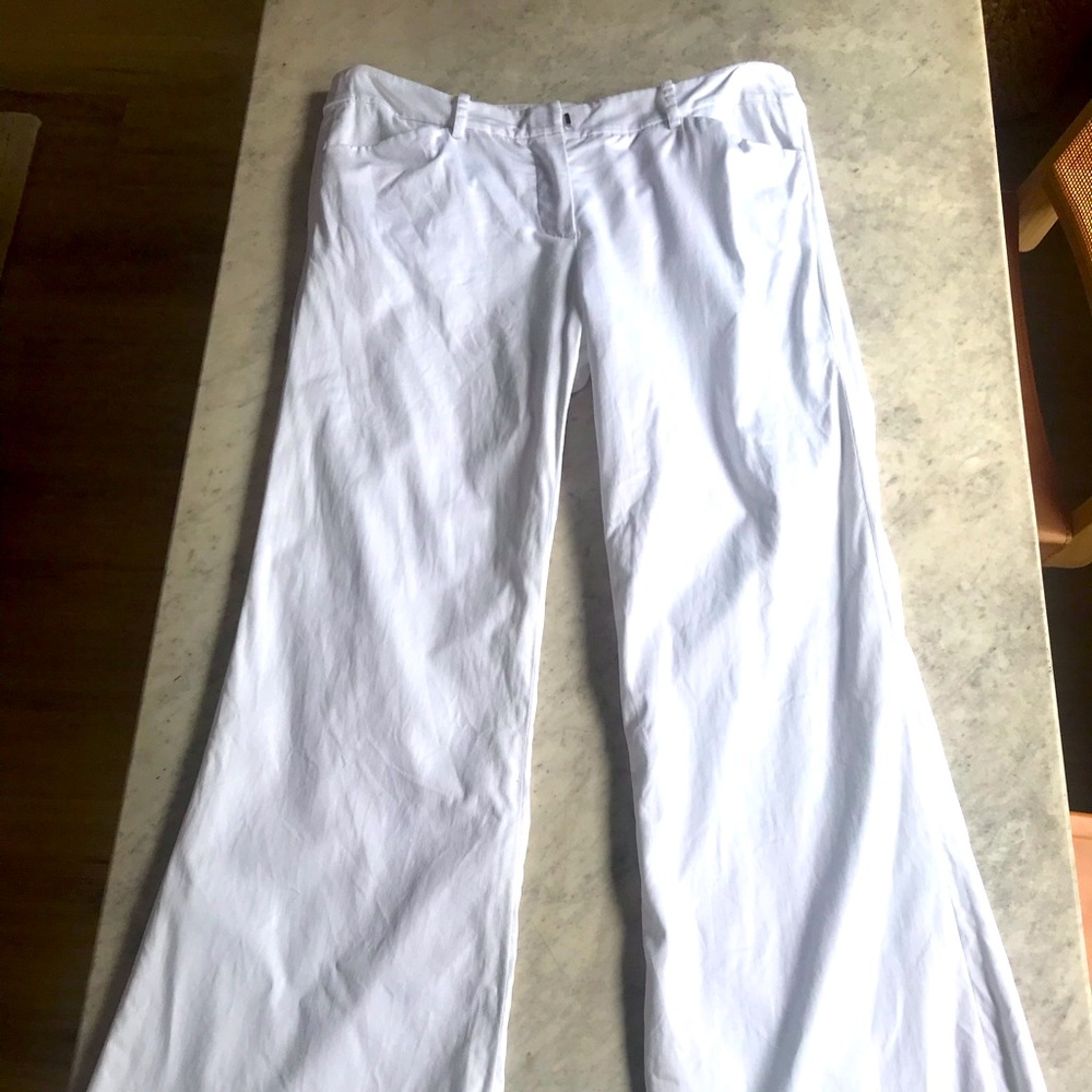 Sandro white cotton blend pants